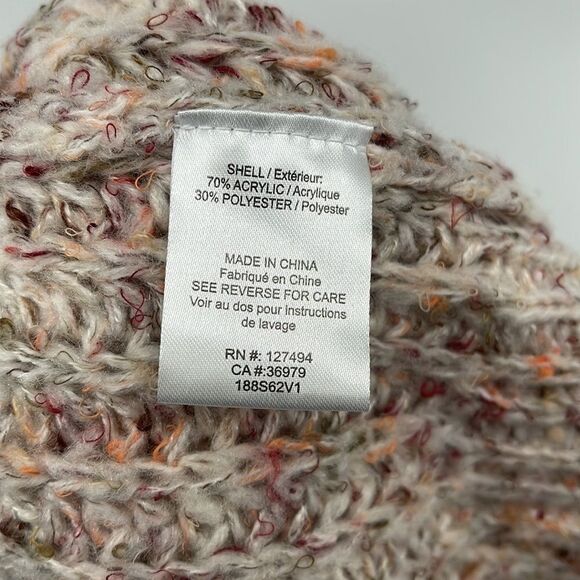 Heartloom chunky cozy knit sweater Alysha crew neck slouchy speckled small EUC - Picture 10 of 14